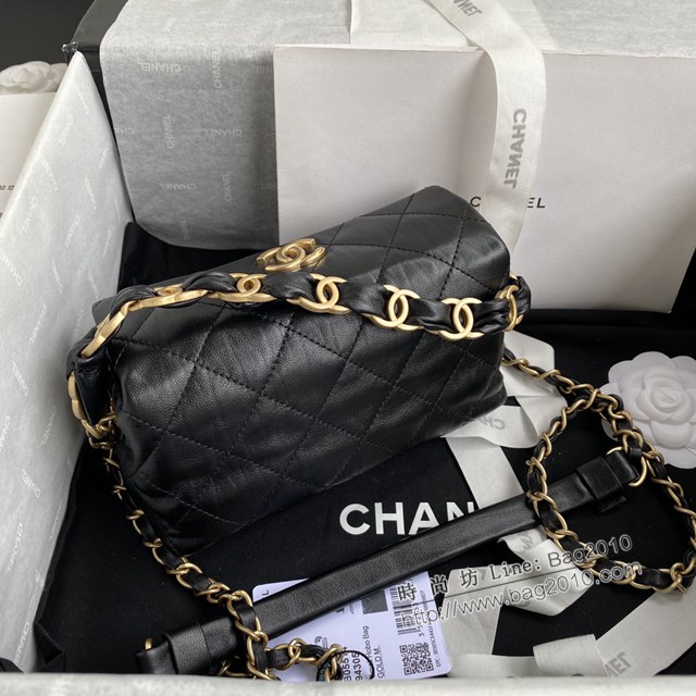 Chanel專櫃新款small hobo bag新一代流浪包 AS2479 香奈兒褶皺小羊皮手拎肩背斜挎女包 djc4529